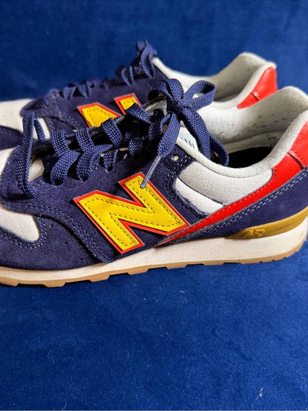 New Balance Navy, Yellow & Red Retro Runner Sneakers